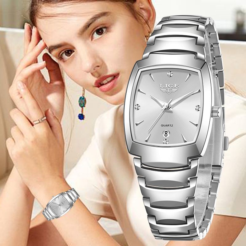 Luxury Watch With Bracelet - นาฬิกาข้อมือผู้หญิง LIGE 2026 รุ่นใหม่ ดีไซน์หรูหรา แฟชั่น