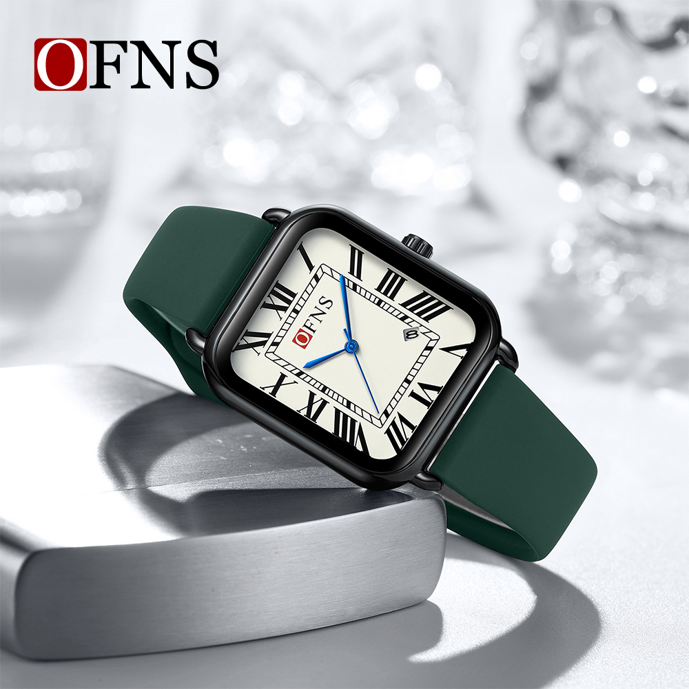Luxury Watch Top 10 - OFNS 1533 ตัวเลขโรมันนาฬิกาผู้ชายผู้หญิงหรูหราทหารแฟชั่นกันน้ำชายนาฬิกายางควอตซ์ธุรกิจนาฬิกาข้อมือหนัง