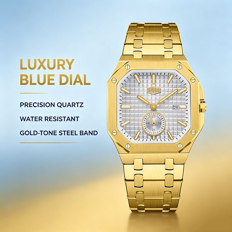 Luxury Watch Top 10 - นาฬิกาข้อมือผู้ชาย HEROFORCE แบรนด์หรู ระดับท็อป ดีไซน์สี่เหลี่ยม กันน้ำ