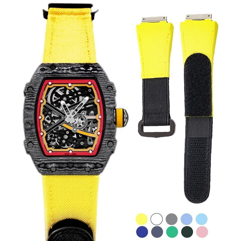 Luxury Watch Richard Mille - สายยาง FKM แบบสั่งทำพิเศษสำหรับนาฬิกา Richard Mille สายนาฬิกาแบบยืดหยุ่นสำหรับเปลี่ยน