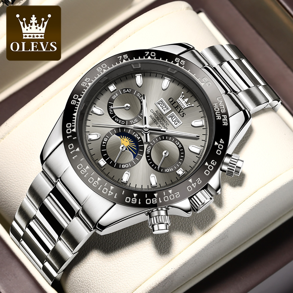 Seiko Watch 5 Sports - OLEVS 6654 Luxury Mens นาฬิกา Chronograph