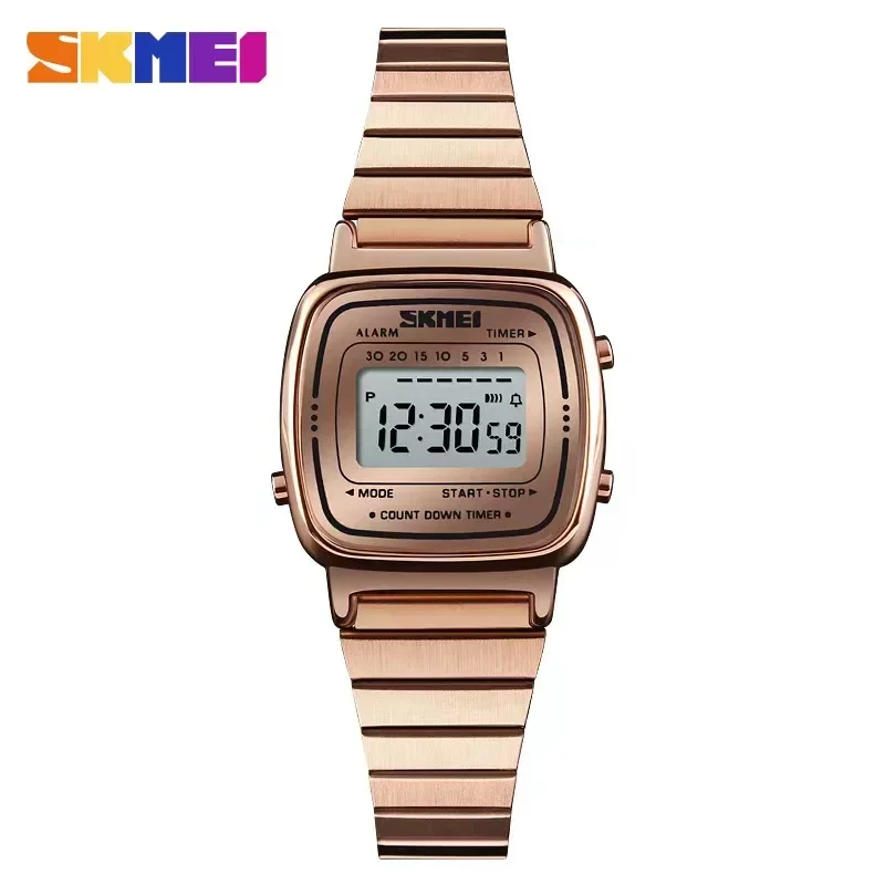 Luxury Watch Top 10 - SKMEI 1901 ผู้หญิงแบรนด์หรู 3Bar กันน้ําสุภาพสตรีนาฬิกาขนาดเล็กนาฬิกาดิจิตอลนาฬิกา Relogio