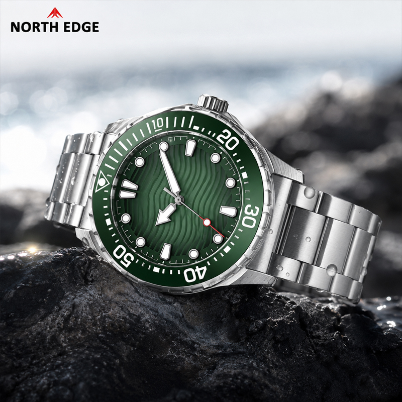 Diver Watch 300M - นาฬิกาดำน้ำ North Edge TRITON สำหรับนักดำน้ำและผู้ที่ชื่นชอบกิจกรรมกลางแจ้ง ชาร์จพลังงานแสงอาทิตย์