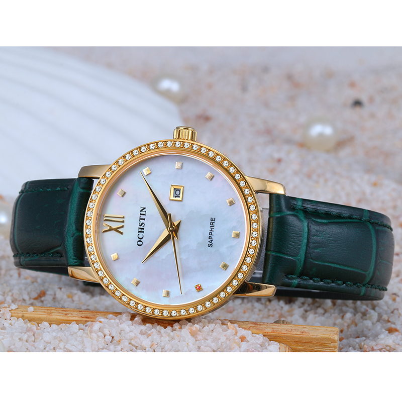 Luxury Watch Girl - ผู้หญิง OCHSTIN นาฬิกาญี่ปุ่นควอตซ์เพชรคริสตัล Mother Of Pearl