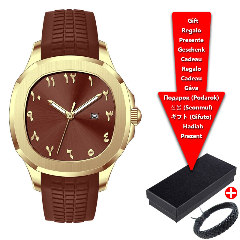 Luxury Watch Brands Logo - นาฬิกาข้อมือผู้ชายแบรนด์หรู สายซิลิโคน กันน้ำ ไฟกลางคืน นาฬิกาควอตซ์สำหรับออกเดท ปรับแต่งโลโก้แบรนด์ได้