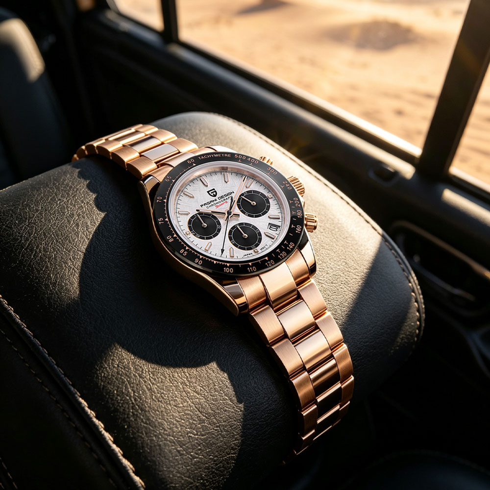 Luxury Watch Wallpaper - แบรนด์ชั้นนำ PAGANI DESIGN นาฬิกาผู้ชายหรูหรามัลติฟังก์ชั่นโครโนกราฟ VK63 นาฬิกาควอตซ์กันน้ำปฏิทินส่องสว่างนาฬิกาของขวัญ