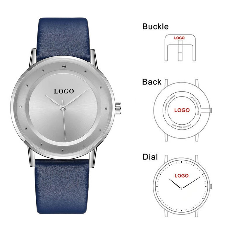 Luxury Watch Brands Logo - CL040 นาฬิกาข้อมือมินิมอลแบบกำหนดเอง ดีไซน์สร้างสรรค์ หน้าปัดเรียบง่าย นาฬิกาแบรนด์ OEM