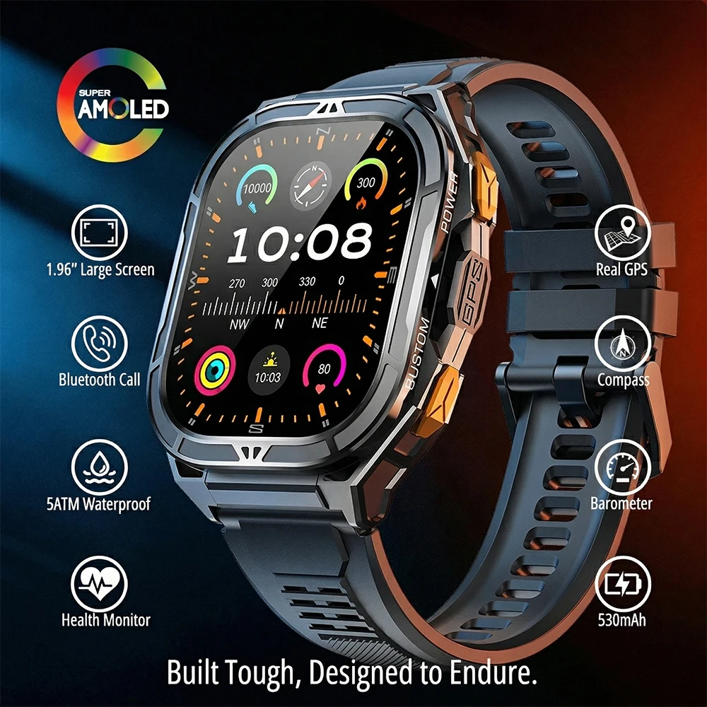 Compass Watch Luxury - สมาร์ทวอทช์ AMOLED ระดับหรู พร้อม GPS แท้