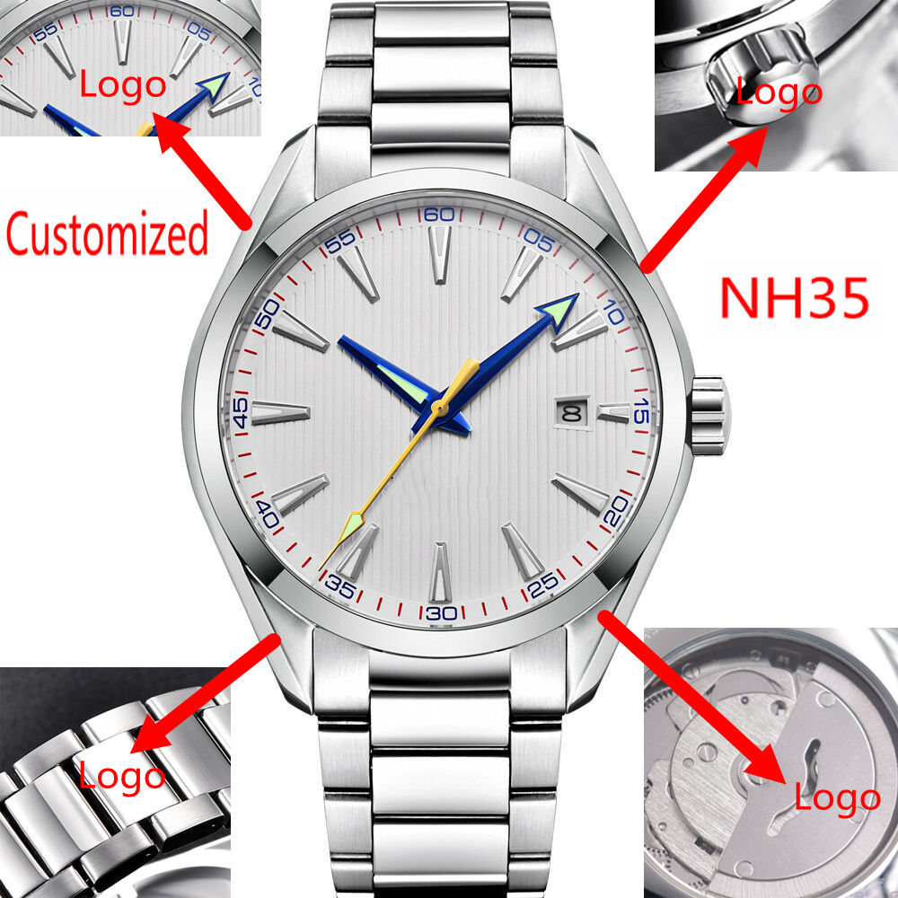 Luxury Watch Wallpaper - โลโก้แบบกำหนดเอง 41 มม. นาฬิกาข้อมือผู้ชาย Miyota/NH35 ระบบออโตเมติก