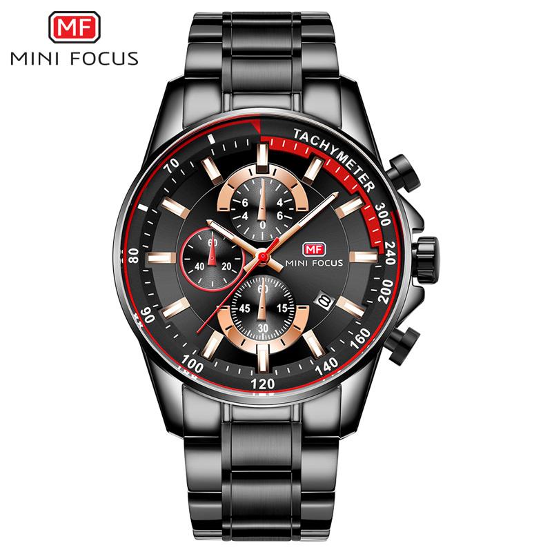 MINI FOCUS ชายสแตนเลสนาฬิกานาฬ - Diver Watch 300M บทวิจารณ์และราคา