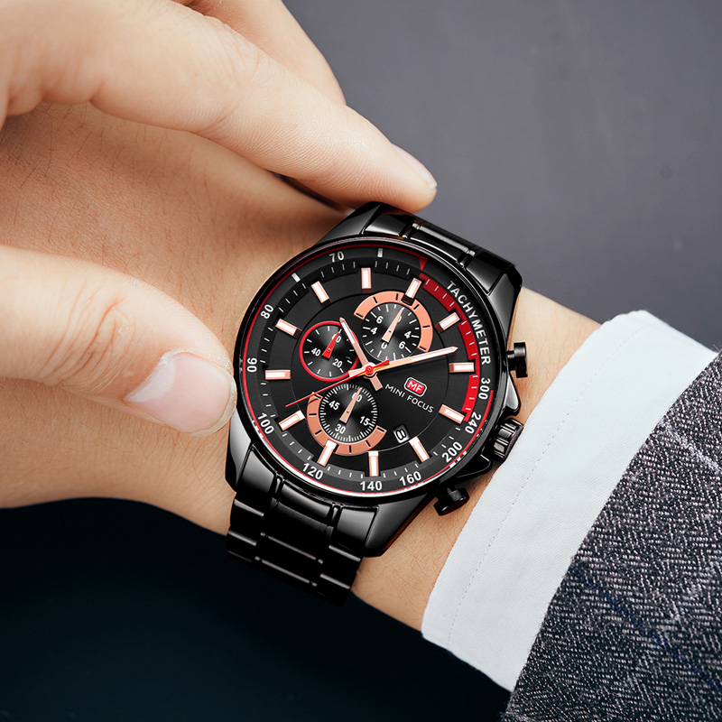 MINI FOCUS ชายสแตนเลสนาฬิกานาฬ - Diver Watch 300M บทวิจารณ์และราคา