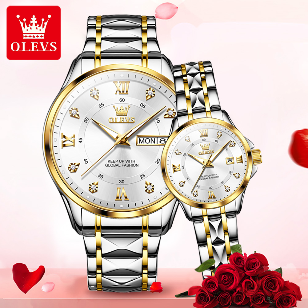 OLEVS 2906 นาฬิกาคู่ Original  - Luxury Watch Wallpaper บทวิจารณ์และราคา