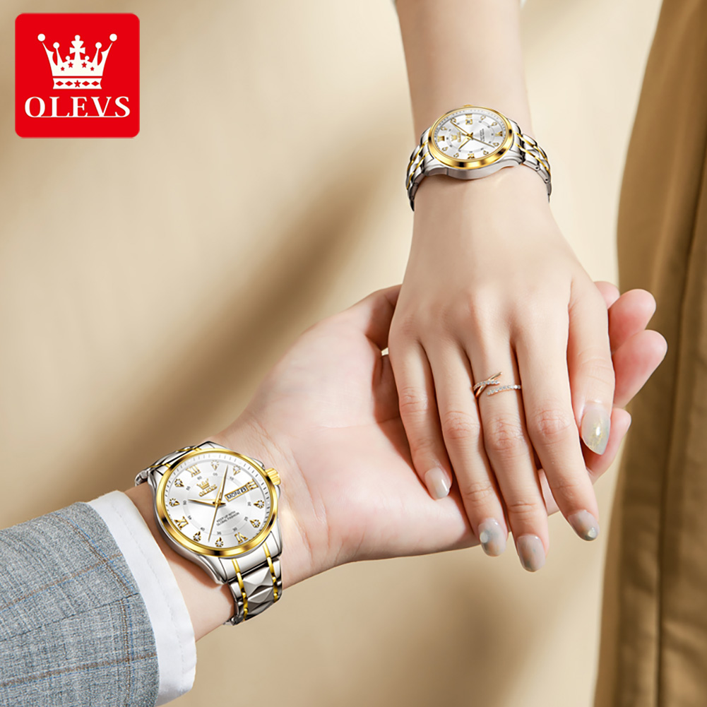 OLEVS 2906 นาฬิกาคู่ Original  - Luxury Watch Wallpaper บทวิจารณ์และราคา