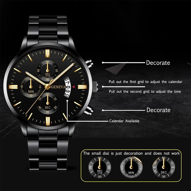 นาฬิกาสแตนเลสสีดำแฟชั่นสำหรับผ - Seiko Watch 5 Sports บทวิจารณ์และราคา
