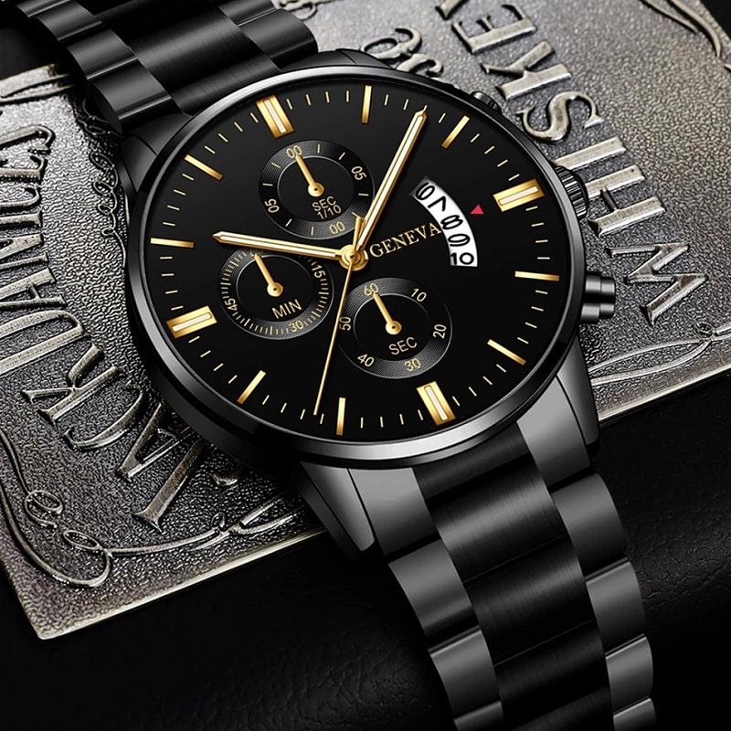 นาฬิกาสแตนเลสสีดำแฟชั่นสำหรับผ - Seiko Watch 5 Sports บทวิจารณ์และราคา
