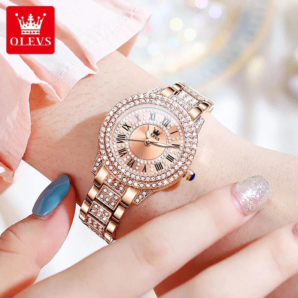 OLEVS 9943นาฬิกาควอทซ์เพชรออริ - Luxury Watch Girl บทวิจารณ์และราคา