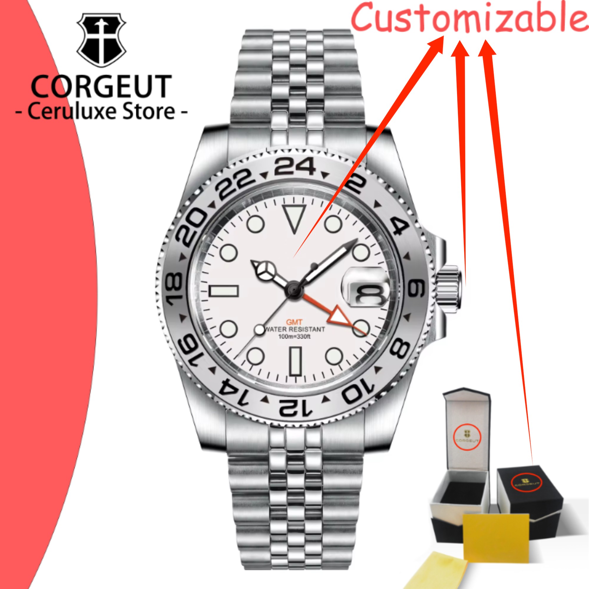 นาฬิกาข้อมือควอตซ์ CUSTOM Logo - Luxury Watch Brands Logo บทวิจารณ์และราคา