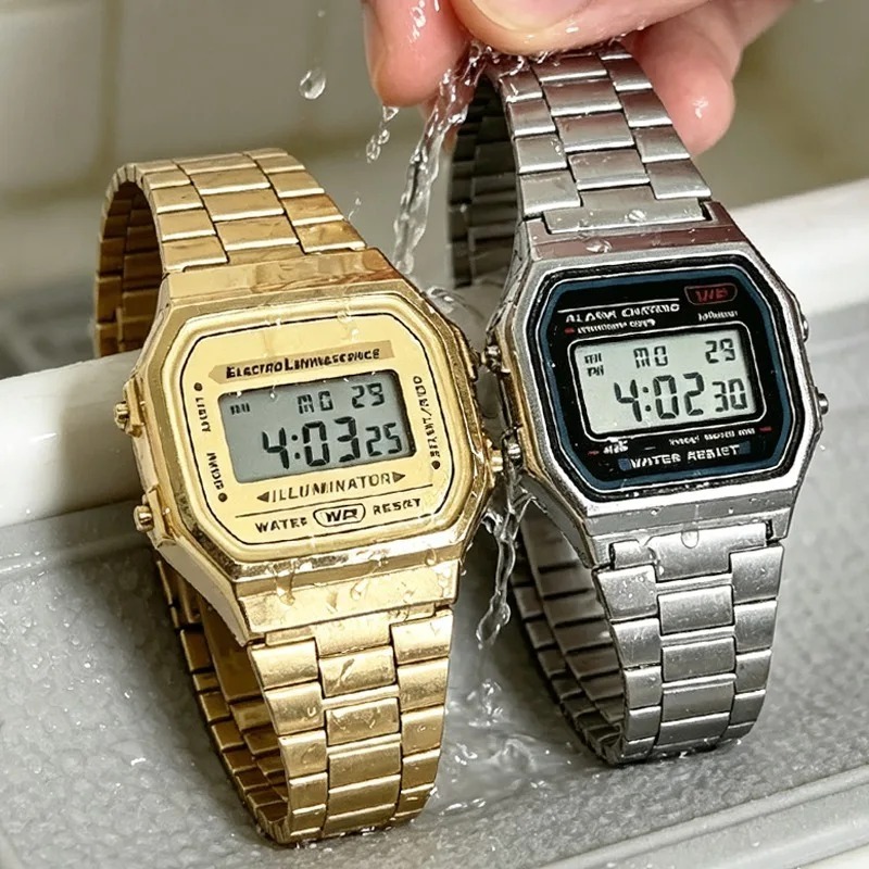 นาฬิกาข้อมือสายเหล็กหรูหรา F91 - Luxury Watch Wallpaper บทวิจารณ์และราคา