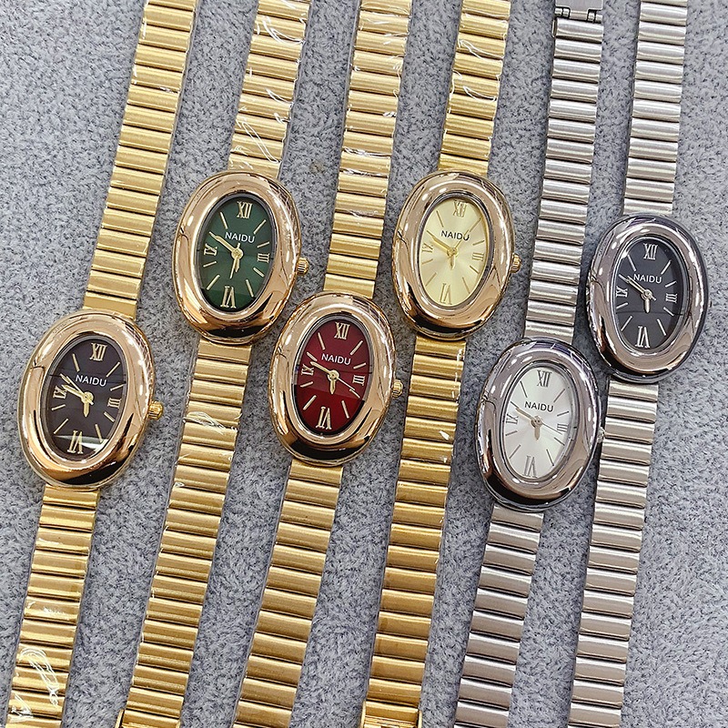 นาฬิกาควอตซ์ผู้หญิงทรงรีสีทองแ - Luxury Watch Girl บทวิจารณ์และราคา
