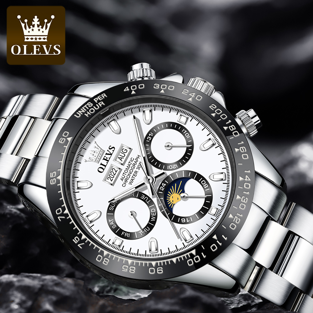 OLEVS 6654 Luxury Mens นาฬิกา  - Seiko Watch 5 Sports บทวิจารณ์และราคา