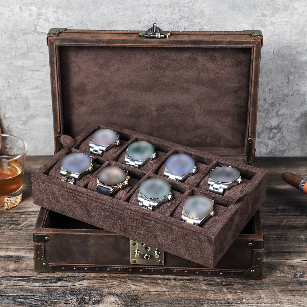 กล่องใส่เครื่องประดับหนังแท้ C - Luxury Watch Organizer บทวิจารณ์และราคา