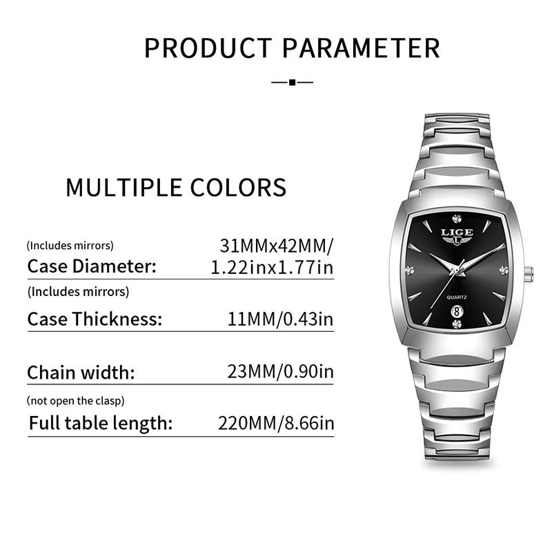 LIGE นาฬิกาผู้หญิงธุรกิจหรูหรา - Luxury Watch With Bracelet บทวิจารณ์และราคา