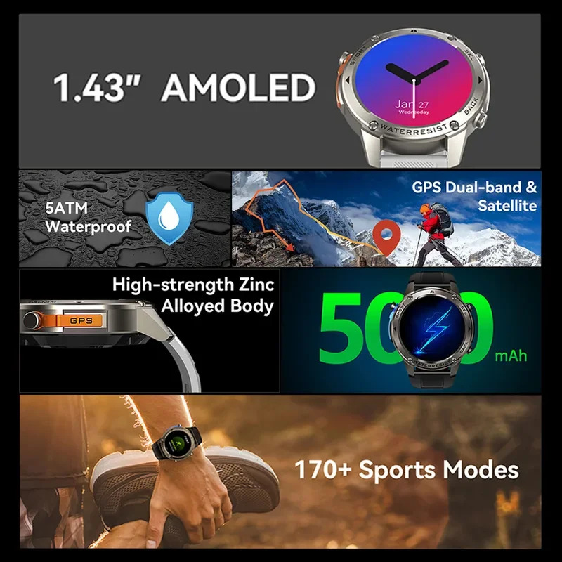 Luxury Smartwatches ชายฟิตเนสต - Compass Watch Luxury บทวิจารณ์และราคา