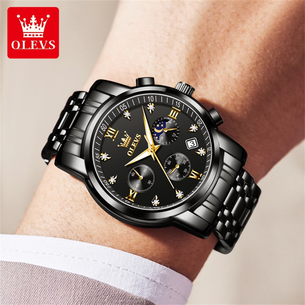 OLEVS นาฬิกาผู้ชายยอดนิยมสแตนเ - Luxury Watch Wallpaper บทวิจารณ์และราคา