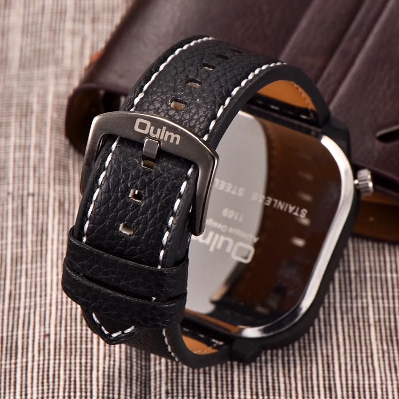 Oulm สีดำคลาสสิก Casual นาฬิกา - Compass Watch Luxury บทวิจารณ์และราคา
