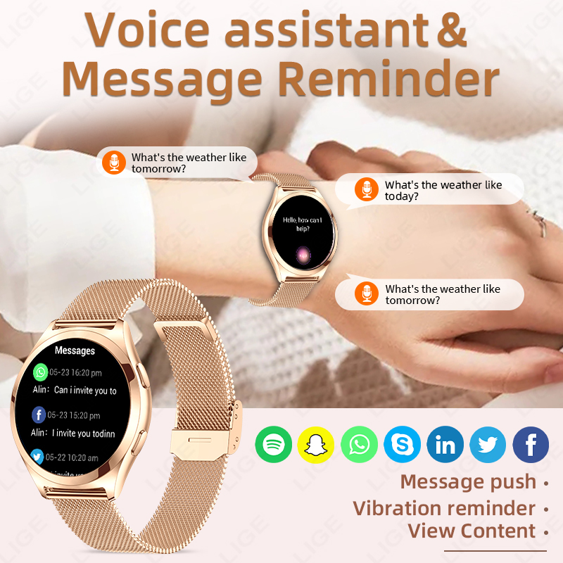 LIGE สมาร์ทวอทช์สุดหรูสำหรับผู - Compass Watch Luxury บทวิจารณ์และราคา