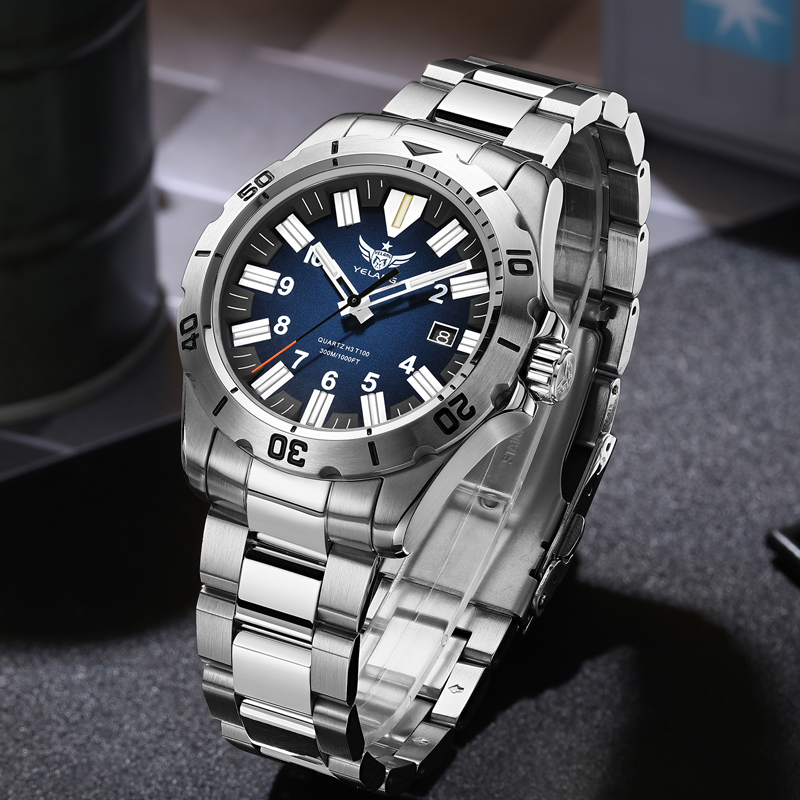 YELANG V1036 42 มม.ผู้ชายควอตซ - Diver Watch 300M บทวิจารณ์และราคา