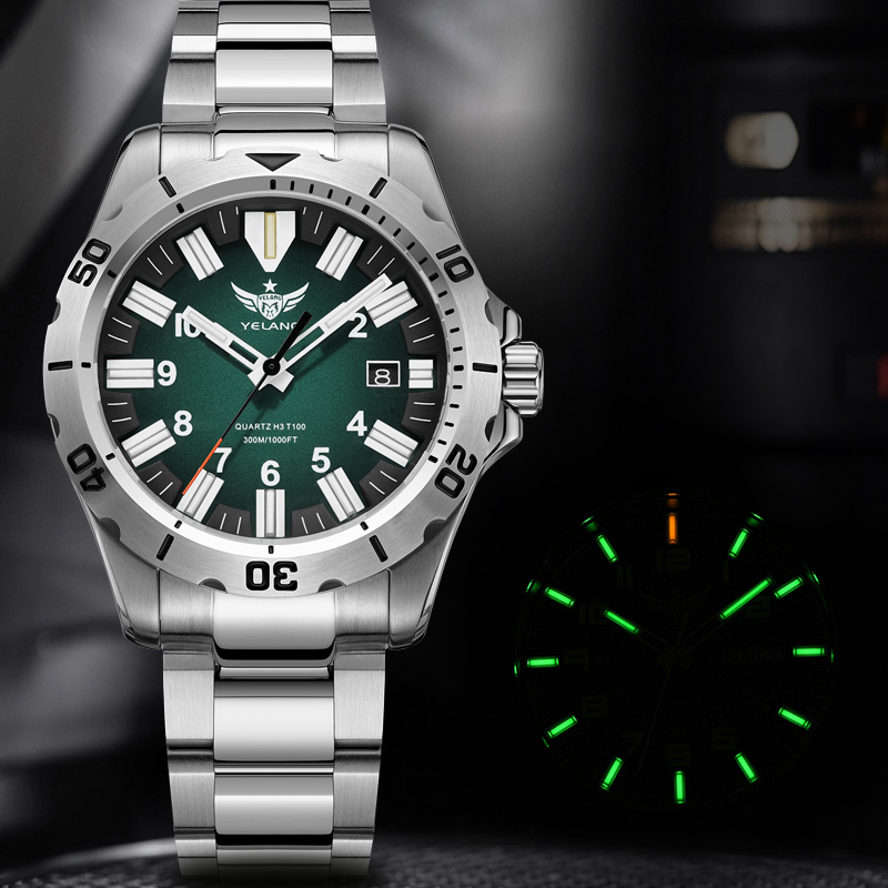 YELANG V1036 42 มม.ผู้ชายควอตซ - Diver Watch 300M บทวิจารณ์และราคา