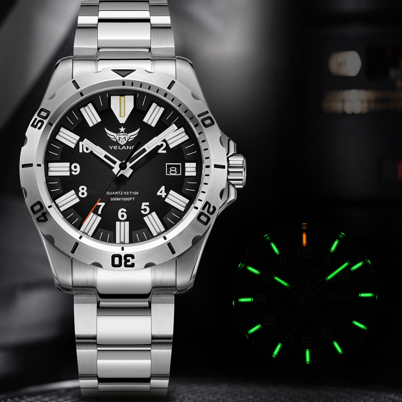 YELANG V1036 42 มม.ผู้ชายควอตซ - Diver Watch 300M บทวิจารณ์และราคา
