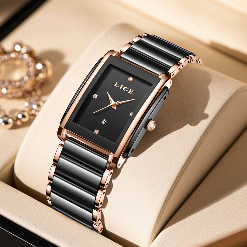 LIGE แฟชั่นนาฬิกาผู้หญิงหรูหรา - Luxury Watch Organizer บทวิจารณ์และราคา