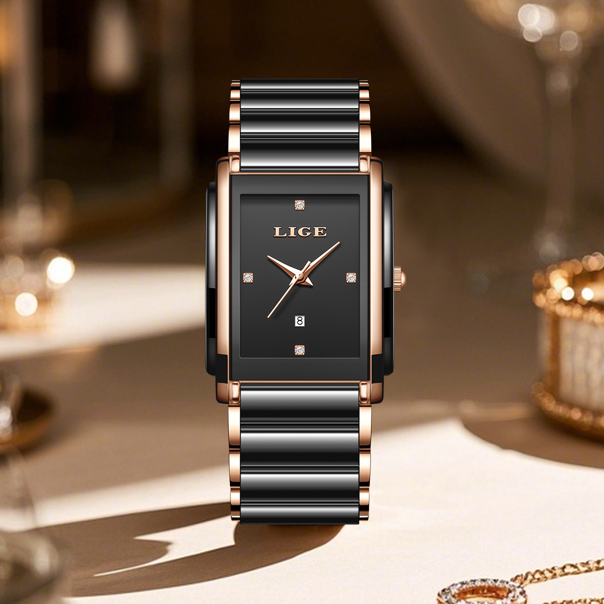 LIGE แฟชั่นนาฬิกาผู้หญิงหรูหรา - Luxury Watch Organizer บทวิจารณ์และราคา