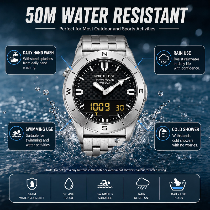 นาฬิกาดิจิตอลสำหรับผู้ชาย NORT - Compass Watch Luxury บทวิจารณ์และราคา
