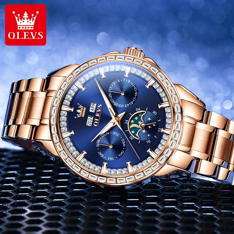 OLEVS 6695 นาฬิกาผู้ชายใหม่ Fu - Compass Watch Luxury บทวิจารณ์และราคา