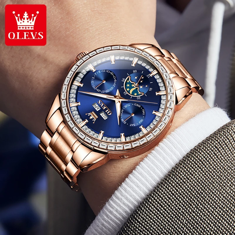 OLEVS 6695 นาฬิกาผู้ชายใหม่ Fu - Compass Watch Luxury บทวิจารณ์และราคา