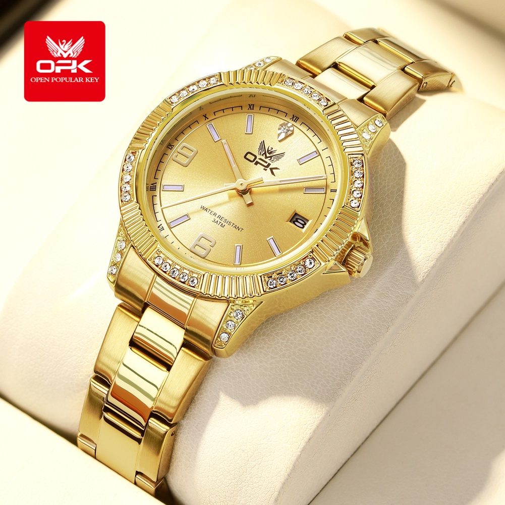 OPK 8184 หรูหราทั้งหมดทองผู้หญ - Luxury Watch All Brands บทวิจารณ์และราคา