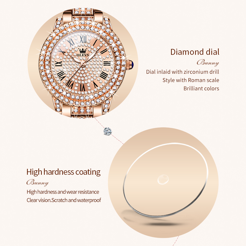 OLEVS 9943 หรูหราเพชร Original - Luxury Watch Girl บทวิจารณ์และราคา