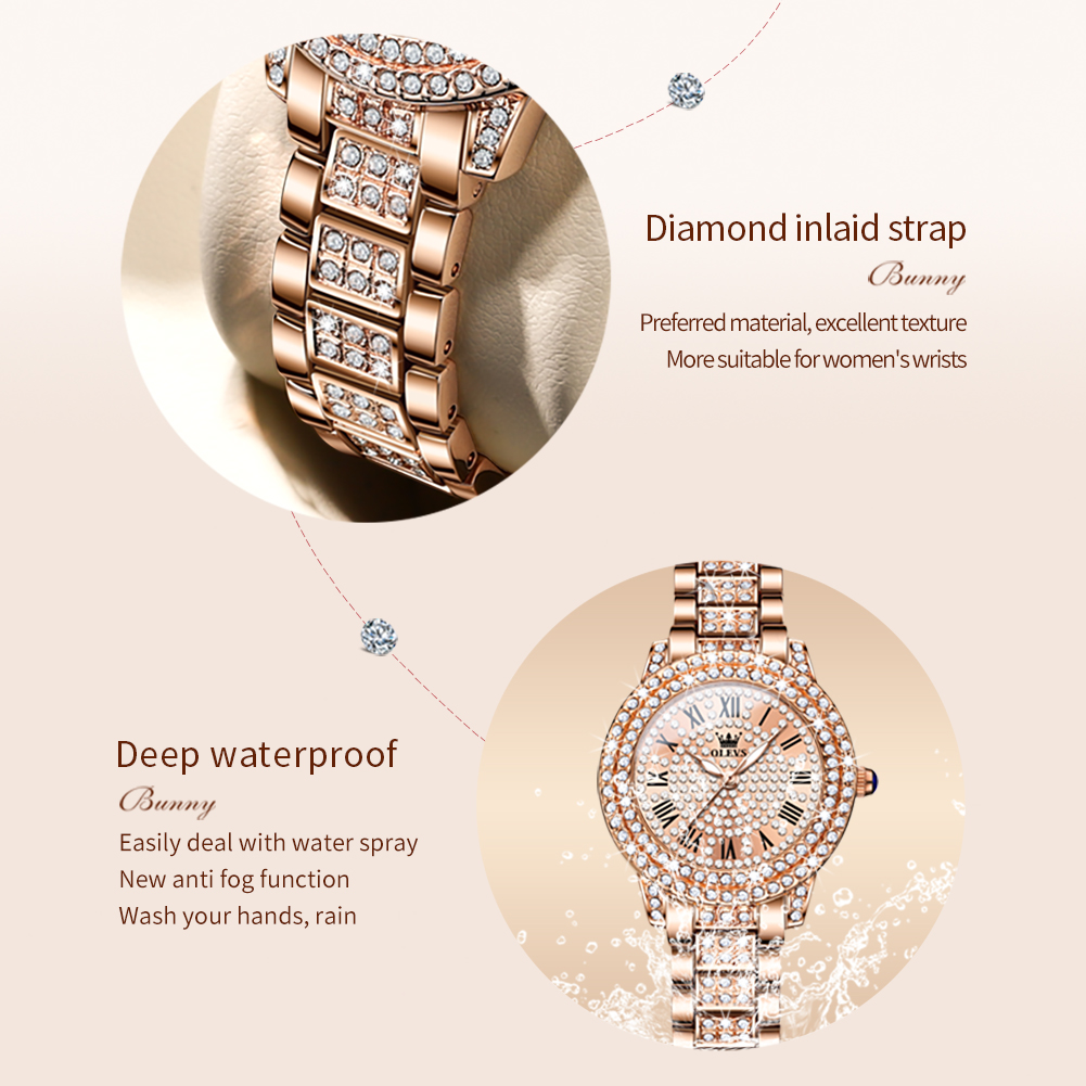 OLEVS 9943 หรูหราเพชร Original - Luxury Watch Girl บทวิจารณ์และราคา